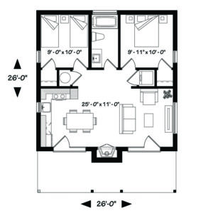 Woodview Cabin - Mountain Home Plans from Mountain House Plans